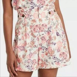 Who What Wear Tea Party Blooms Shorts size 2 new